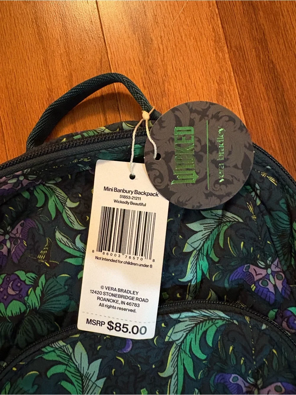 Wicked x Vera Bradley Mini Branbury Backpack - Picture 3 of 5